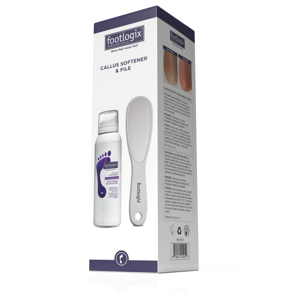Footlogix Ultimate At-Home Foot Care Combo 100 ml - Callus softener spray  en Footlogix At Home voetvijl